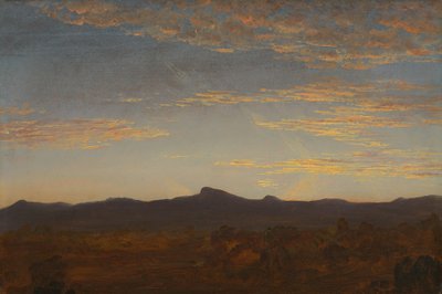 「キャッツキルクリーク」の研究、c.1844-5（木の油） 作： Thomas Cole