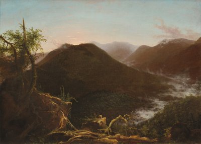 キャッツキルの日の出 作： Thomas Cole