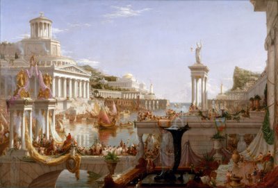 帝国の完結- T.コール-絵画、1836 作： Thomas Cole
