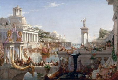 帝国消費のコース - ローマ帝国の神格化。 2次計画では、アトランティス（Atlantis）の島、その素晴らしさ。 トーマス・コールの絵 作： Thomas Cole