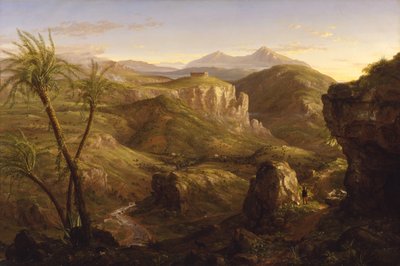 ヴェールとセゲステの神殿、シチリア島、1844 作： Thomas Cole