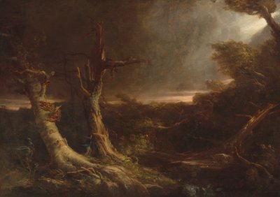 アメリカの森に発生した竜巻 作： Thomas Cole
