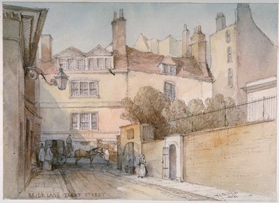 ブライドレーン、ロンドン市、1851年 作： Thomas Colman Dibdin
