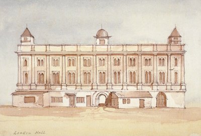 1850年、ロンドンのシティ、リーデンホール 作： Thomas Colman Dibdin