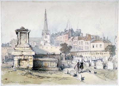バンヒル フィールド、フィンズベリー、イズリントン、ロンドン、c1860 からのバンヒル ロウの眺め。 作： Thomas Colman Dibdin