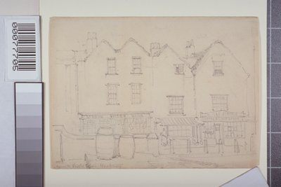 教会通り、ハックニー、1835年頃の建物の眺め 作： Thomas Colman Dibdin