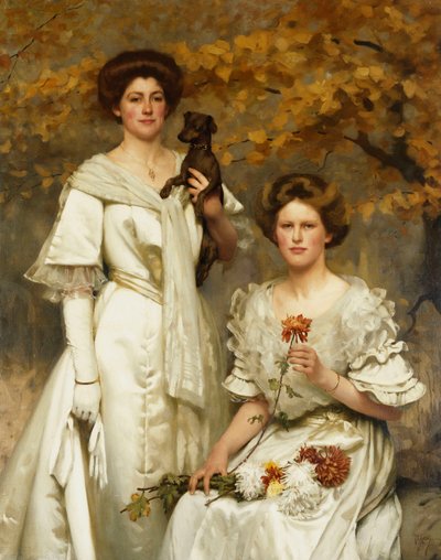 ヒルダとマーガレット、エドワードポールトン教授の娘、FRS、c.1905 作： Thomas Cooper Gotch