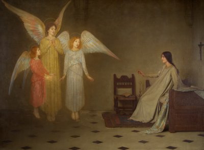 The Awakening, c.1898 （油彩・キャンバス 作： Thomas Cooper Gotch