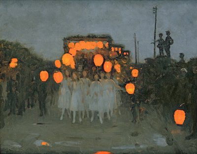 ランタンパレードc.1918 作： Thomas Cooper Gotch
