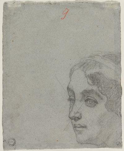 女性の頭 (裏面) 作： Thomas Couture