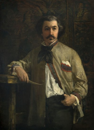 Antoine Etex 1808-88、1855年の肖像。 作： Thomas Couture
