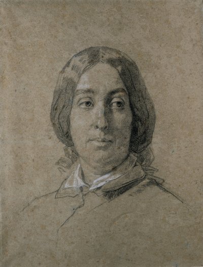 ジョージ・サンドの肖像。 作： Thomas Couture