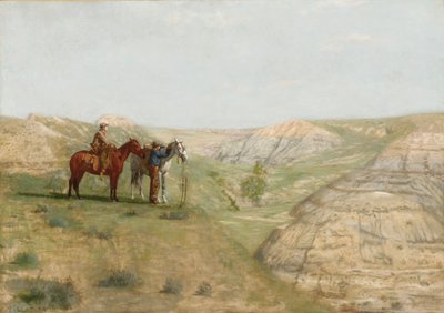 バッドランズのカウボーイ、1888 作： Thomas Cowperthwait Eakins