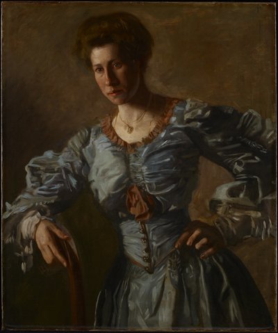 エリザベスL.バートンの肖像、c.1905-06（キャンバスに油彩） 作： Thomas Cowperthwait Eakins