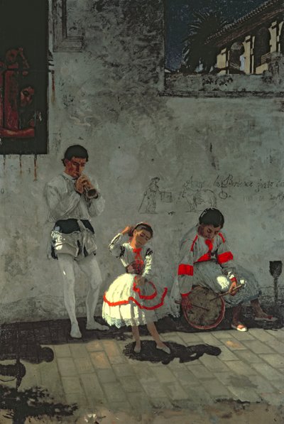 セビリアのストリートシーン 作： Thomas Cowperthwait Eakins