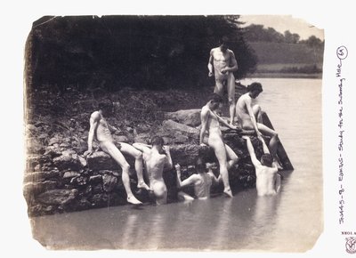 絵画「水泳の穴」のための研究、c。 1883 作： Thomas Cowperthwait Eakins