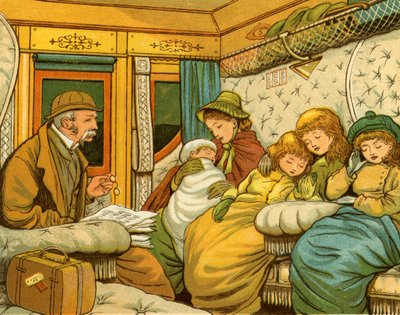 1880年代のパリからカレーまでの夜行列車の旅。 作： Thomas Crane