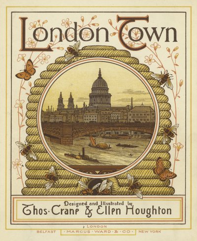セントポール大聖堂を越えたテムズ川の眺め 作： Thomas Crane