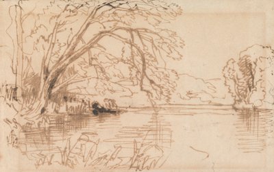 川に張り出した木 作： Thomas Creswick