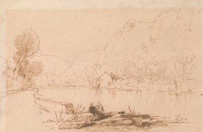 川沿いの漁師 作： Thomas Creswick