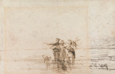 シュリンパーズ オン ザ ショア 作： Thomas Creswick