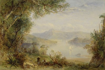 ハドソン川の眺め 作： Thomas Creswick