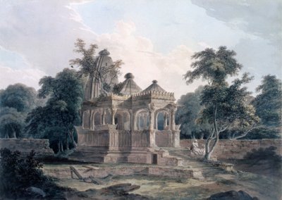 Rohtas の砦にあるヒンズー教寺院、ビハール、インド、c1790。 作： Thomas Daniell
