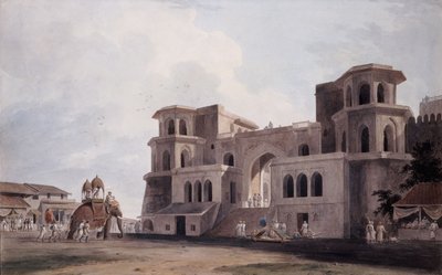パンチマハールゲート、ラクナウ、ウッタルプラデーシュ州、c。 1789 作： Thomas Daniell
