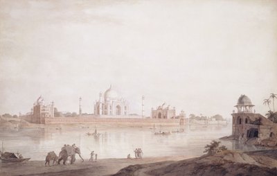 タージマハル、アグラ、ウッタルプラデーシュ州、1789年 作： Thomas Daniell
