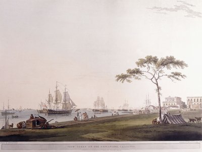 エスプラネードで撮影したビュー、カルカッタ、1797 作： Thomas Daniell