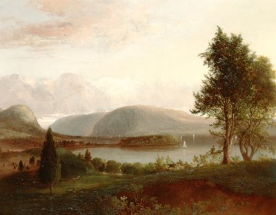 デニングス・ポイント、ハドソン川、1839年頃（油彩・マウント・キャンバス） 作： Thomas Doughty