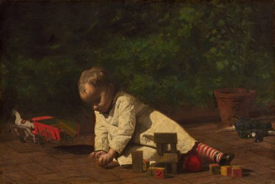 ベイビー・アット・プレイ 作： Thomas Eakins