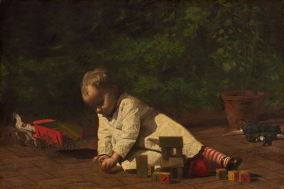 ベイビー・アット・プレイ、1876年。 作： Thomas Eakins