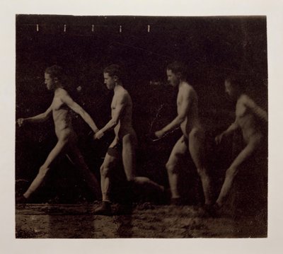 正体不明のモデルのマレー ホイールの写真、1884 年。 作： Thomas Eakins