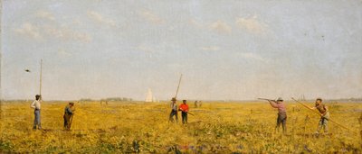 レールの推進、1874年。 作： Thomas Eakins
