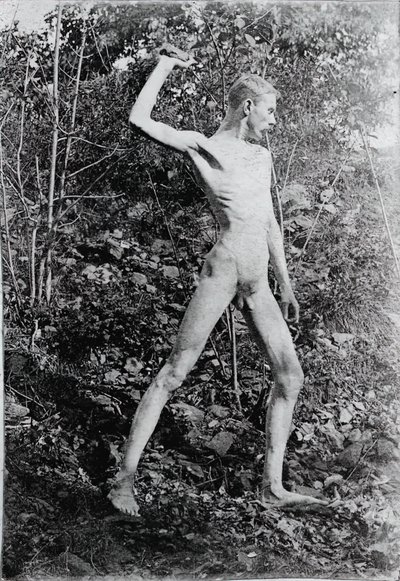 投石器、c。 1883年。 作： Thomas Eakins