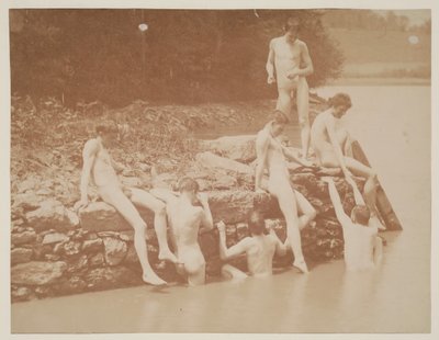 水泳のための習作、1883年。 作： Thomas Eakins