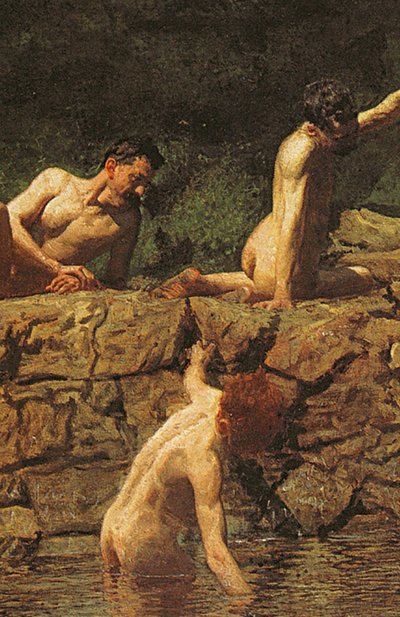 遊泳穴、1885 作： Thomas Eakins