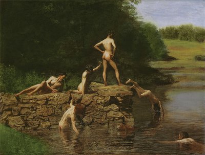 遊泳穴、1885 作： Thomas Eakins