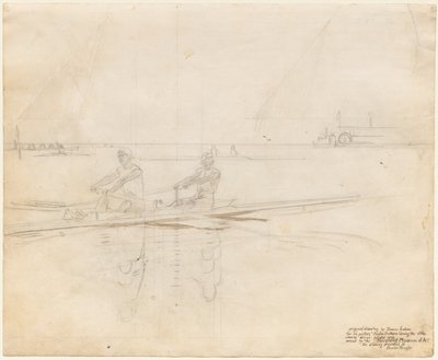 賭けを回すビッグリン兄弟、1873年。 作： Thomas Eakins