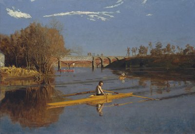 チャンピオンシングルスカルシングルスカルのマックスシュミット、1871年。 作： Thomas Eakins