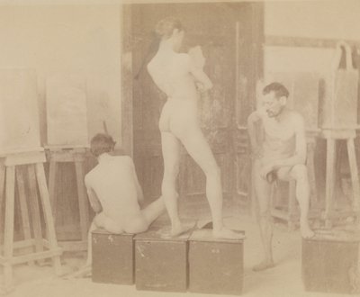 [絵画スタジオの3人のヌードモデル] 作： Thomas Eakins
