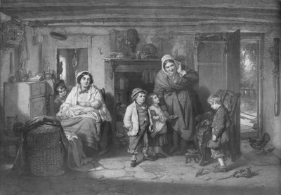 Mitherless Bairn、c1893、1911 作： Thomas Faed