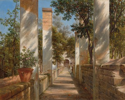 オレンジのあるパーゴラ、c。 1834年。 作： Thomas Fearnley