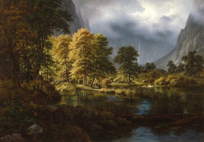 ケーニヒスゼー近くの狩り 作： Thomas Fearnley