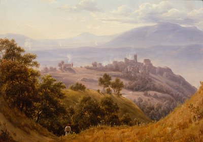 オレヴァーノの眺め、1834年頃（絵画） 作： Thomas Fearnley