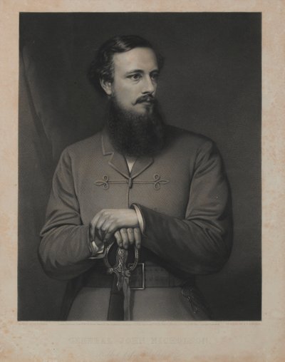 ジョンニコルソン将軍、AN Saundersによって彫刻され、Henry Graves und Co.、ロンドン、1867年6月1日発行（混合法彫刻） 作： Thomas Francis Dicksee