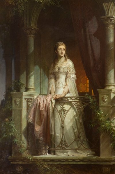 バルコニーのジュリエット（Juliet on the Balcony 作： Thomas Francis Dicksee