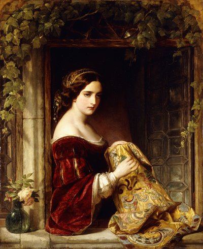 待っている、1860 作： Thomas Francis Dicksee