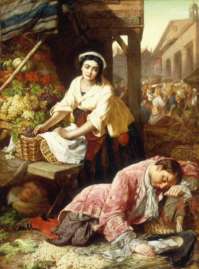 苦しめられた詩人、1866 作： Thomas Frank Heaphy